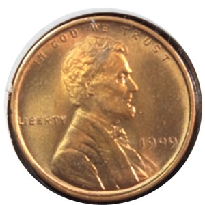 1909 Lincoln Wheat Cent VDB RD MS64