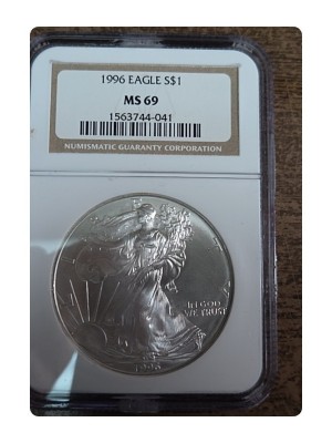 1996 American Silver Eagle MS69