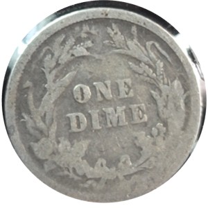 1892 Barber Dime AG3 — photo 2