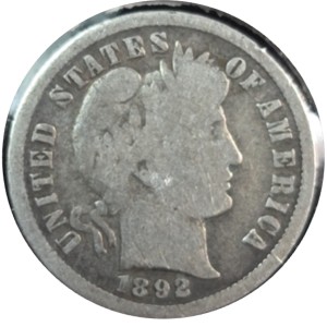 1892 Barber Dime AG3