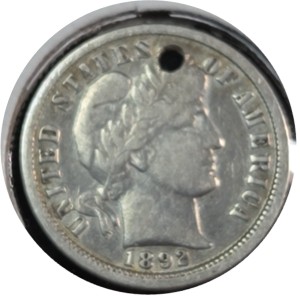 1892-O Barber Dime AG3