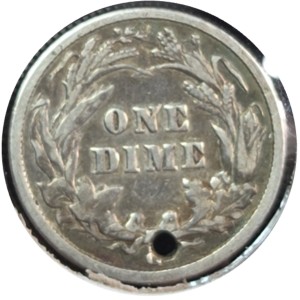 1892-O Barber Dime AG3 — photo 2