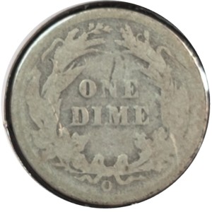 1892-O Barber Dime AG3 — photo 2