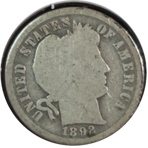 1892-O Barber Dime AG3