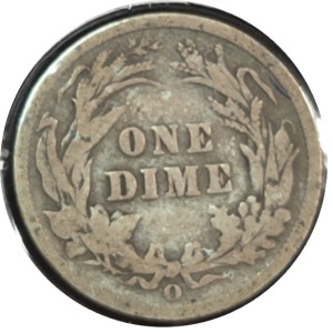 1892-O Barber Dime G4 — photo 2