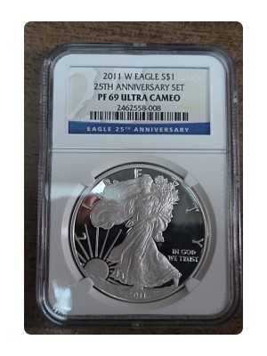 2011-W American Silver Eagle, 25th Anniversary PR DCAM PR69 — photo 1