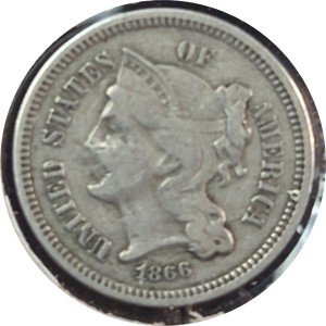 1866 Nickel Three-Cent Piece N G4