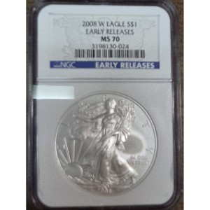 2008-W American Silver Eagle, Burnished — photo 1