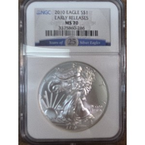 2010 American Silver Eagle MS70