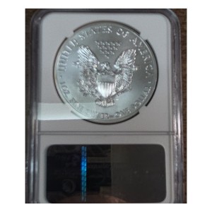 2015 American Silver Eagle -(W) $1 Silver Eagle, Struck at West Point Mint MS70 — photo 2