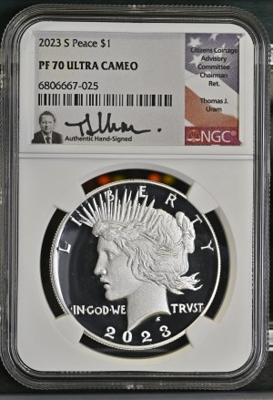 2023-S Peace Dollar NGC PR 70 Ultra Cameo PR70