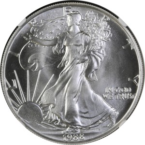 1988 American Silver Eagle MS69 — photo 2
