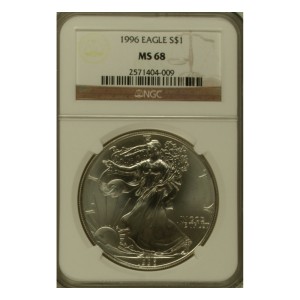 1996 American Silver Eagle MS68 — photo 1