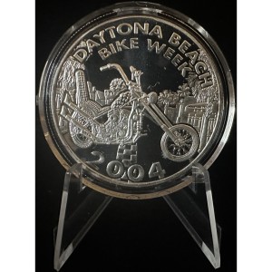 2004 Daytona Beach Bike Week 1 Troy oz .999 Fine Silver