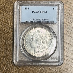 1886 Morgan Dollar MS61