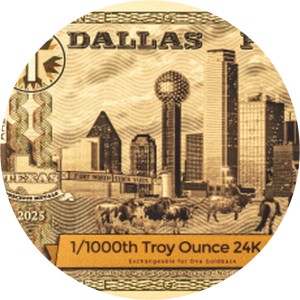 2025 1 Dallas Fort Worth Texas Goldback — photo 2