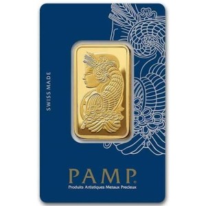 1 oz Pamp Swiss Lady Fortuna Bar in Assay