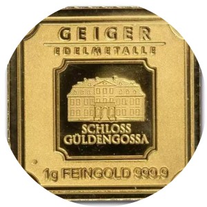 1g Gold Geiger Bar Raw BU