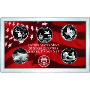 2004-S Silver Quarters Proof Set, 5 Coins PR Ungraded