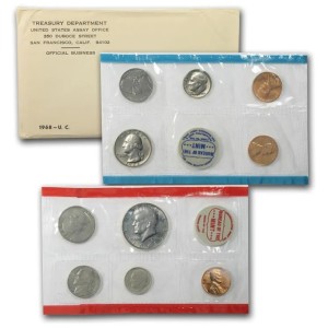 1968 Mint Set, 10 Coins