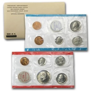 1969 Mint Set, 10 Coins