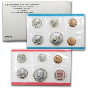 1972 Mint Set, 11 Coins