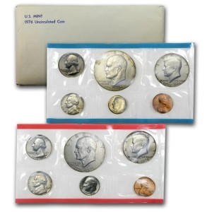 1976 Bicentennial Mint Set 40% Silver, 3 Coins