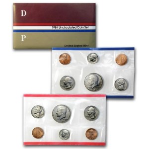 1984 Mint Set, 10 Coins