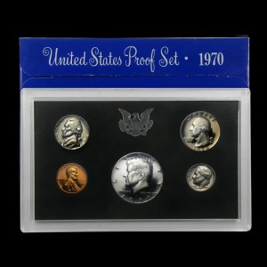 1970-S Proof Set, Small Date Lincoln Cent, 5 Coins PR