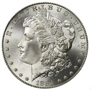1884 cc Morgan Dollar MS65