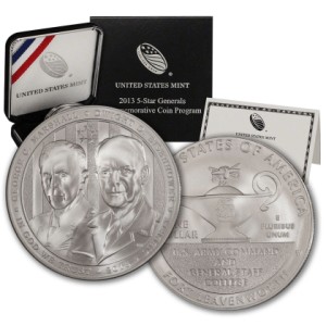 2013-W 5-Star Generals Commemorative Silver Dollar Uncirculated
