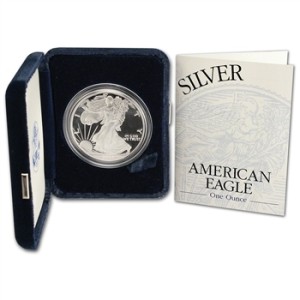 2002-W American Silver Eagle Proof 1 oz Fine .999 Silver OGP/COA