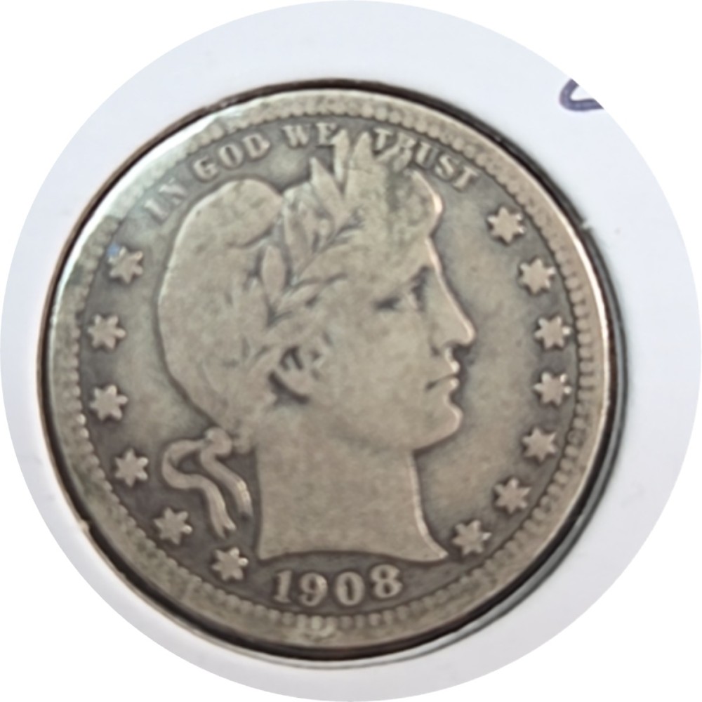 1908 Barber Quarter G6