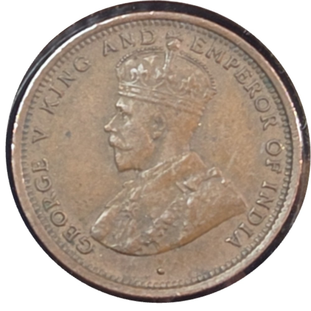 1912 Ceylon half Cent coin photo 2