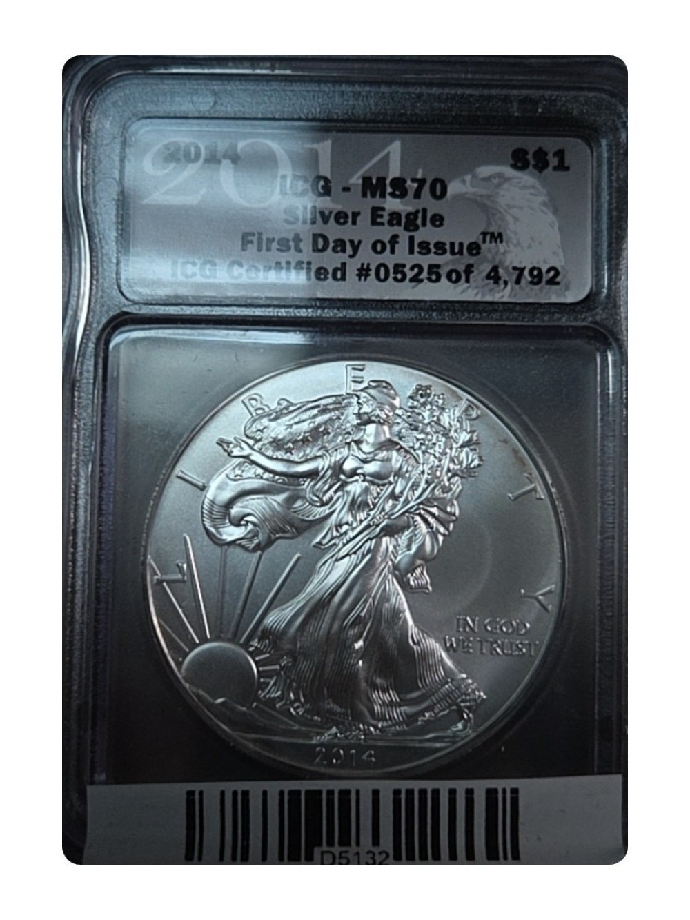 2014 American Silver Eagle MS70