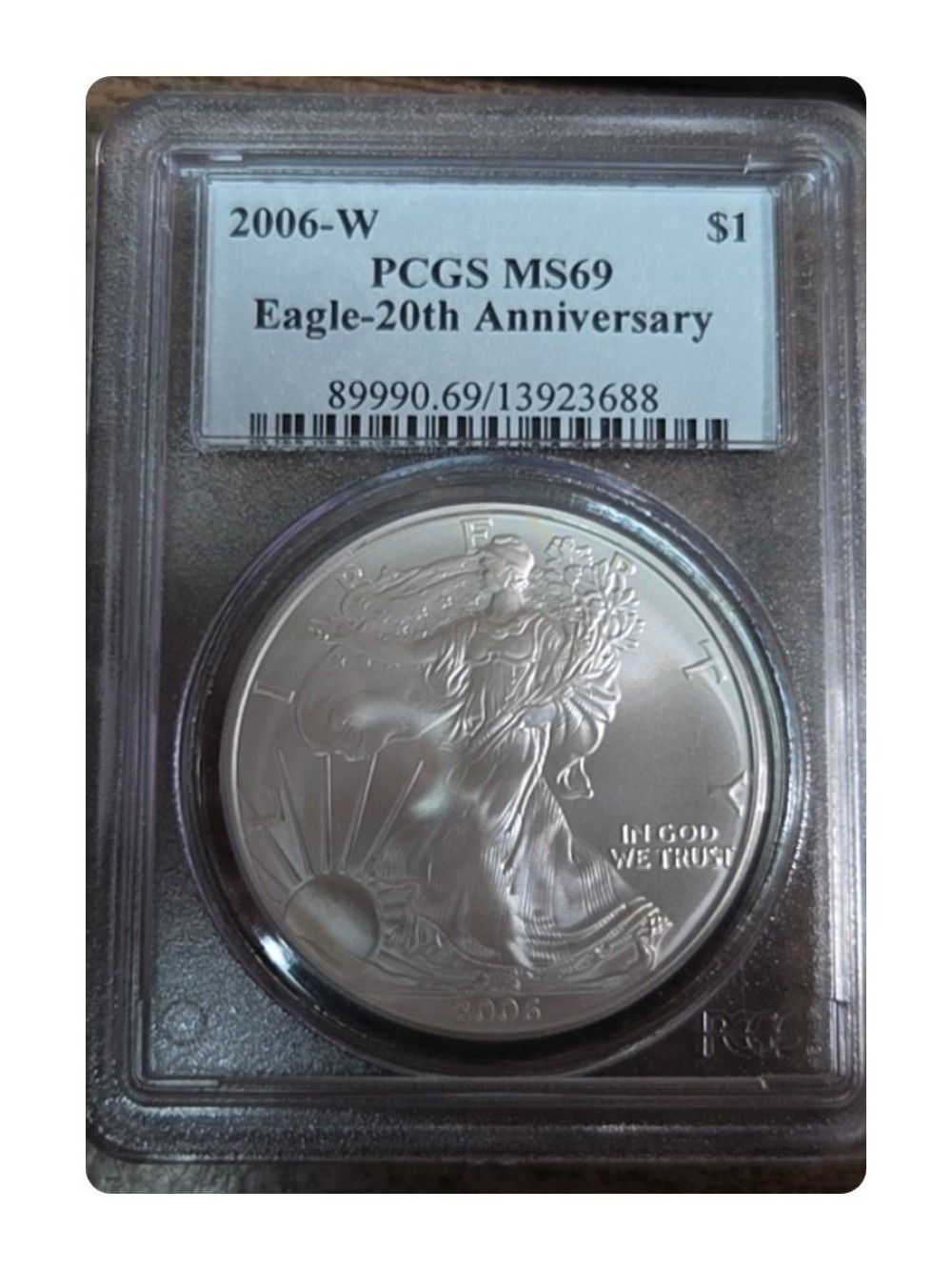 2006-W Burnished American Silver Eagle MS69