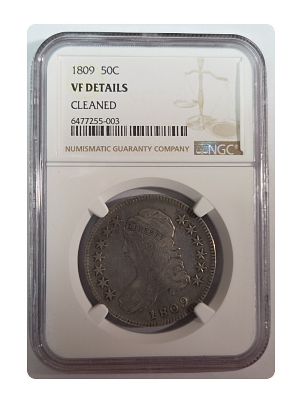 1809 Capped Bust Half Dollar VF20
