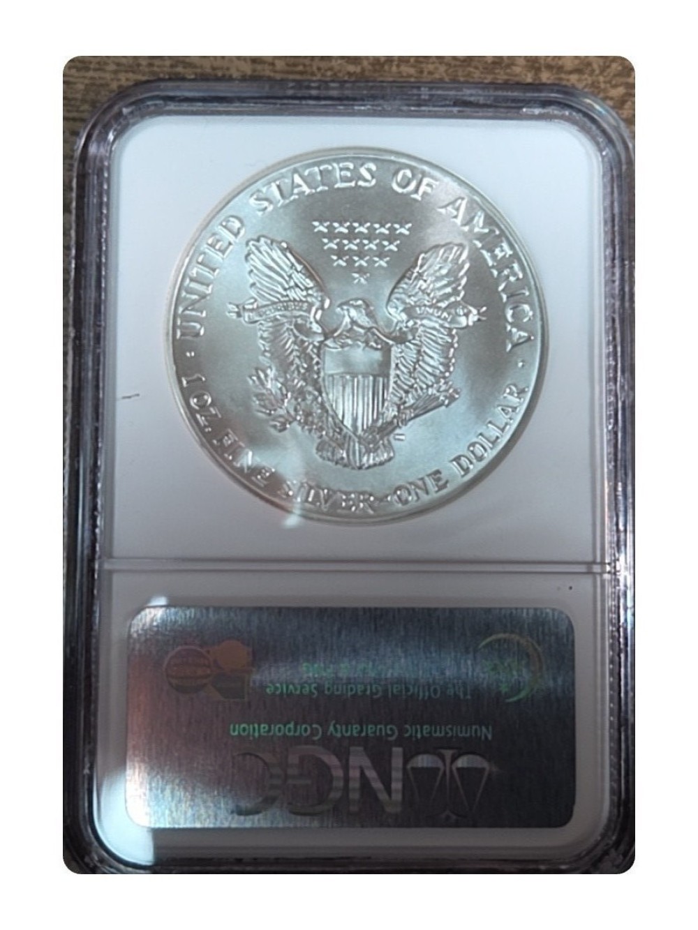 1986 American Silver Eagle MS69 photo 2