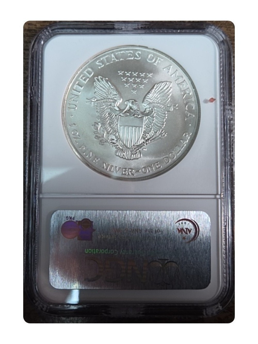 1996 American Silver Eagle MS69 photo 2