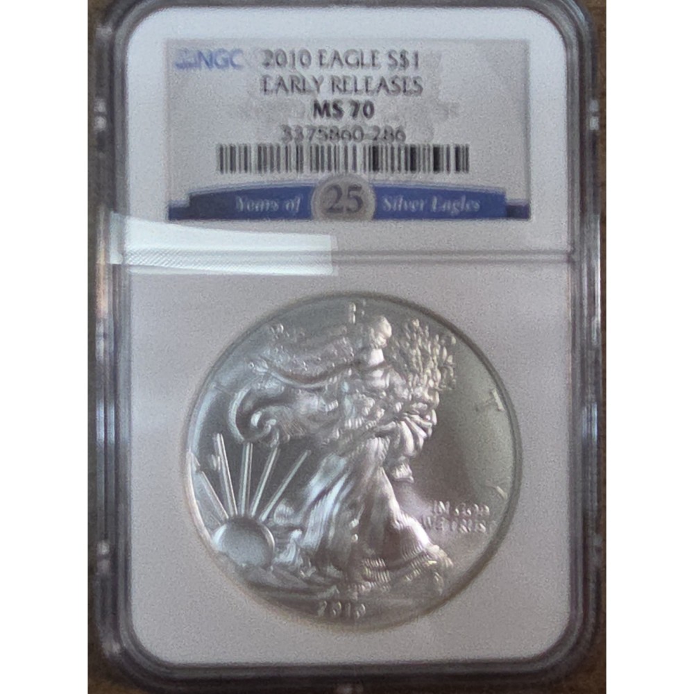2010 American Silver Eagle MS70