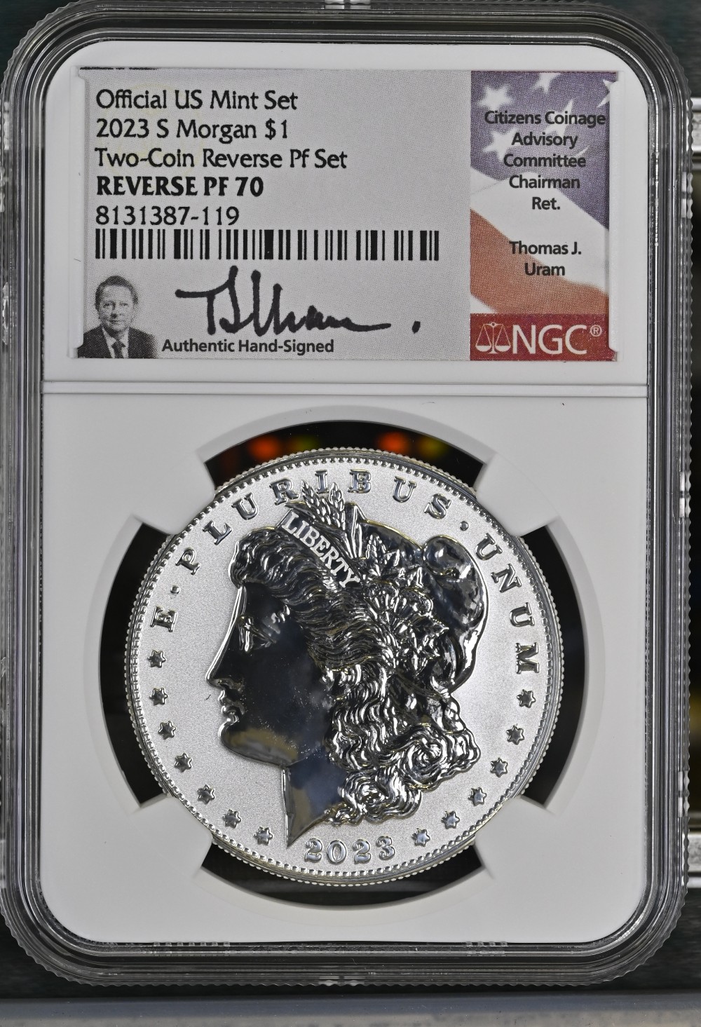 2023-S Morgan & Peace Dollar Reverse Proof Set, 2 Coins NGC PR70