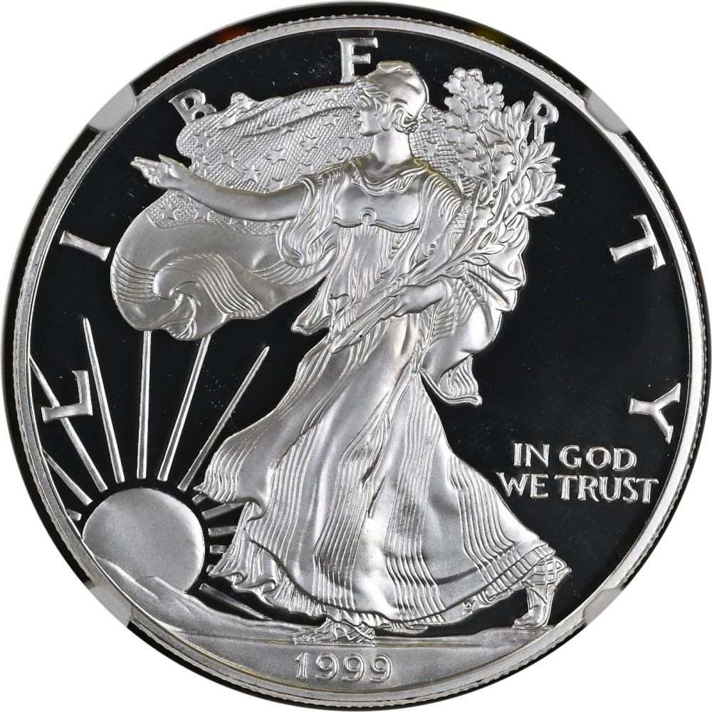 1999-P American Silver Eagle NGC PF70 Ultra Cameo photo 2