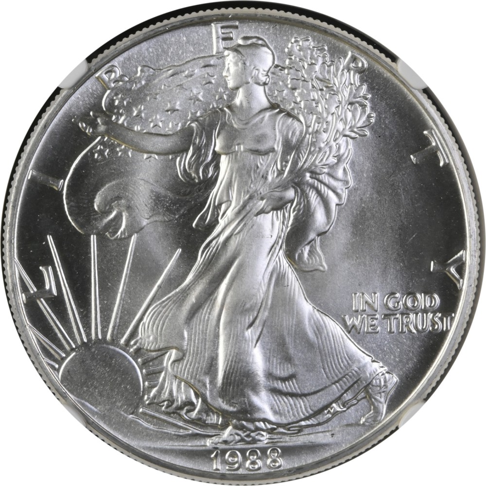 1988 American Silver Eagle MS69 photo 2