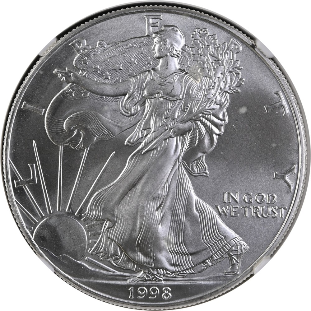 1998 American Silver Eagle MS69 photo 2