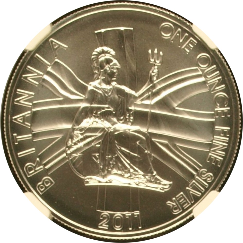 2011 Great Britain Silver Britannia 1oz MATTE photo 2