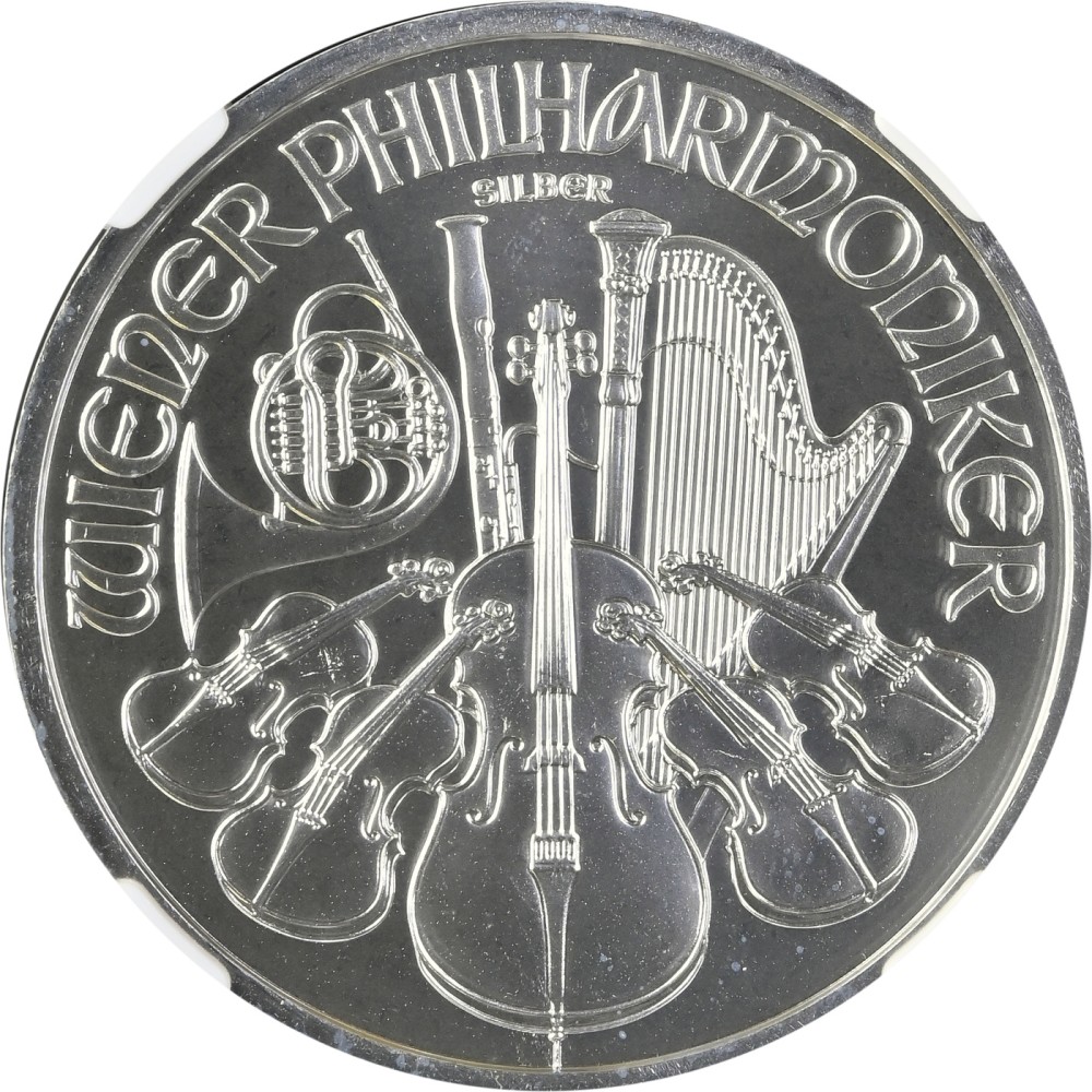 2011 Austria Silver Philharmonic 1oz MS69 photo 2