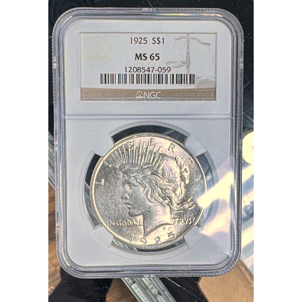 1925 Peace Dollar MS65