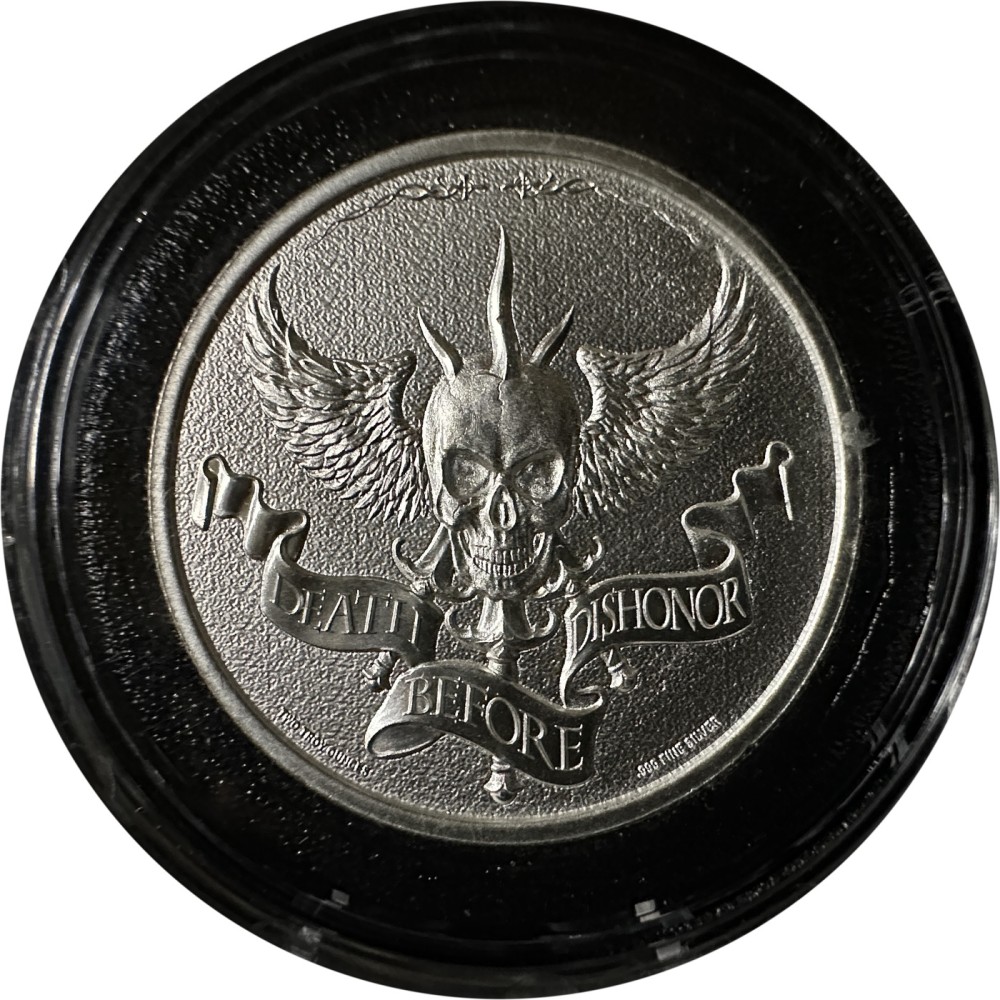 2oz Silver "Death Before Dishonor" Intalio Mint Round