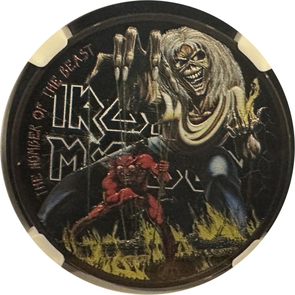 2022 Cook Islands The Number Of The Beast IRON MAIDEN 1oz Silver Coin NGC FR PR 70 photo 2
