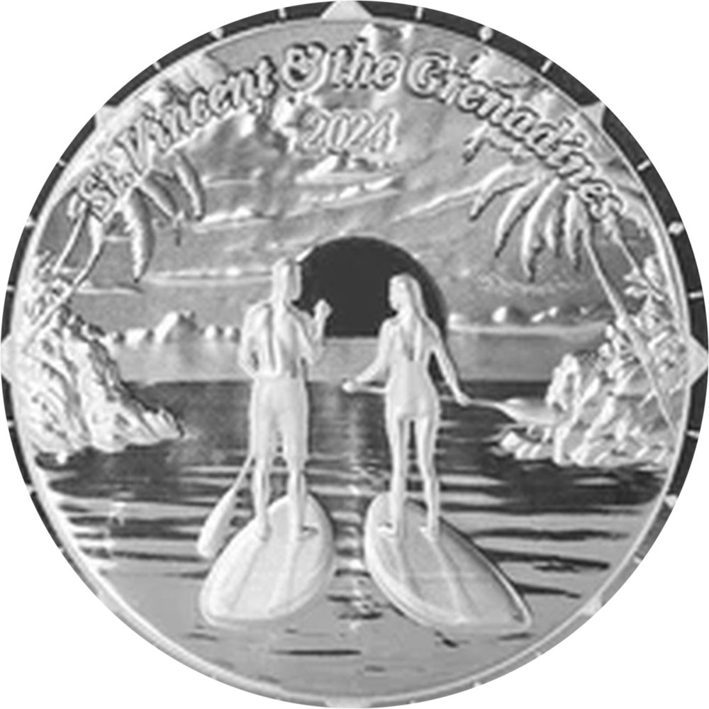 1oz 2025 ALPHA STRIKE EC8 St. Vincent & the Grenadines | Paddleboard Couple photo 2